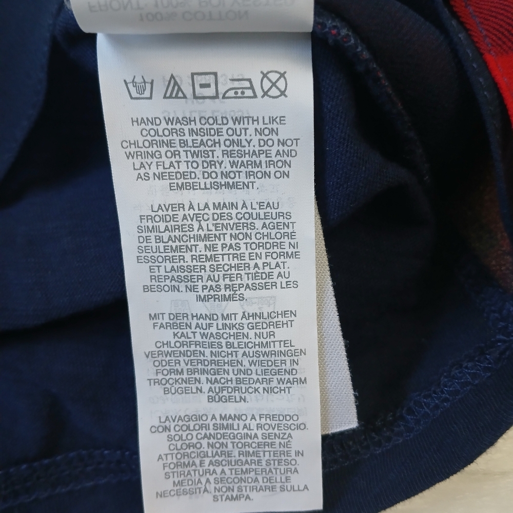 J Crew Navy Blue Red Checkered Sequin Beaded Shirt - Picture 9 of 10
